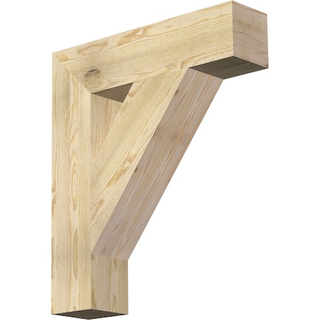 Ekena Millwork Traditional Block Rough Sawn Bracket, Douglas Fir, 6"W x 26"D x 30"H BKT06X26X30TRA05RDF